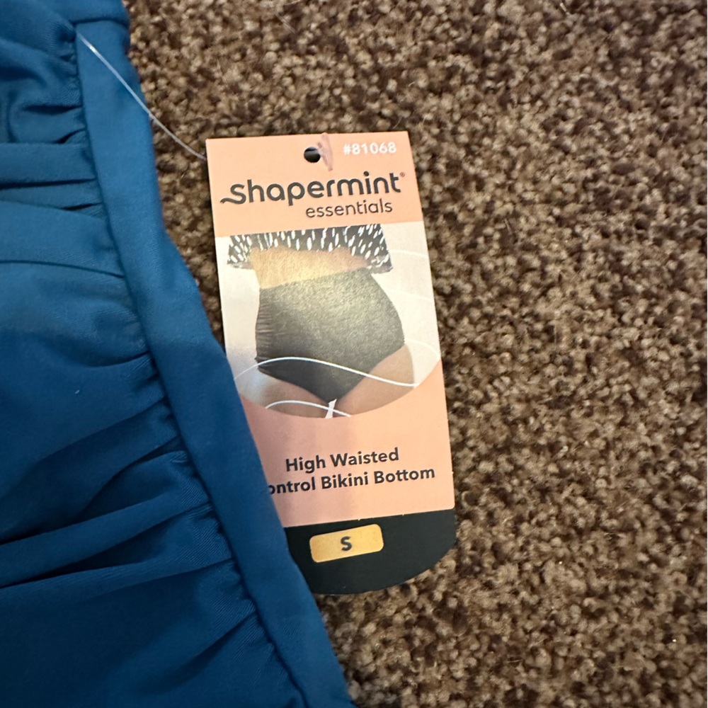 Shapermint Teal High-Waisted Bikini Bottom - Picture 2 of 6